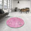 Tapis rose/vert contemporain-1654004346