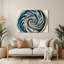 «Coastal Fossil Shell Design», art mural en métal gris-2081401716