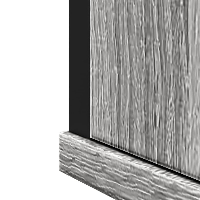 Bathroom Mirror Cabinet Black 42X12x60 Cm Engineered Wood, Grey