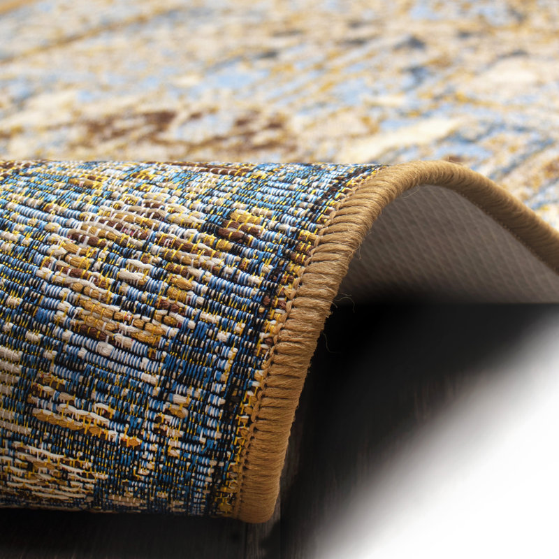 Tapis intérieur / extérieur Kutz Heriz, Tapis de couloir 1 pi 11 po x 4 pi 11 po
