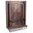 3 Bottle Solid Wood Wall Mounted Wine Bottle & Glass Rack in Dark Brown