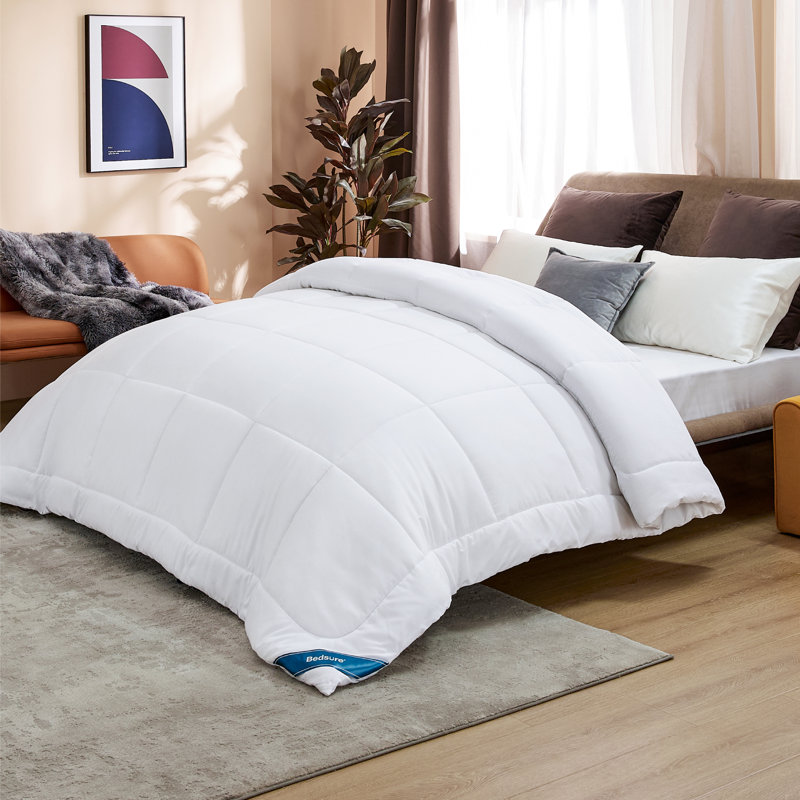 Bedsure Full Box-Stitch Down Alternative Duvet Insert – Gray; Black , All-Season Comforter, Full Comforter, Black/Gray