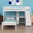 Loft Bed With A Stand-Alone Bed, Storage Staircase, Desk, Shelves And Drawers-1631963548