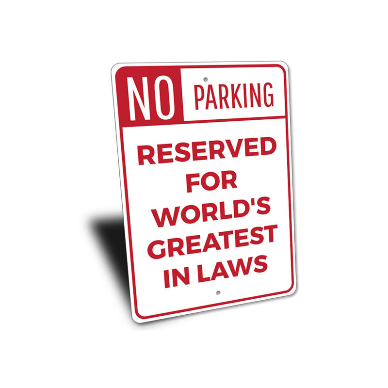 Plaque en aluminium «In Laws», H 18 po x l 12 po x P 0,06 po