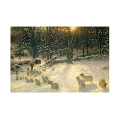 Wrapped Canvas Wall Art - Joseph Farquharson 'The Shortening Winter's Day' Wall Art for Living Room, Bedroom, or Office Décor - 22x32