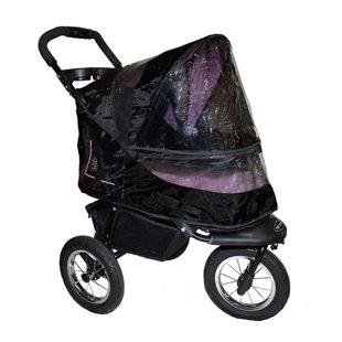 Poussette pour animaux de compagnie pour animaux de compagnie No-Zip SA Pet Gear, facile à entrer, pneus remplis de gel, coussin pelucheux