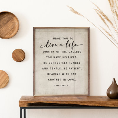 Live A Life Ephesians 4 1 White