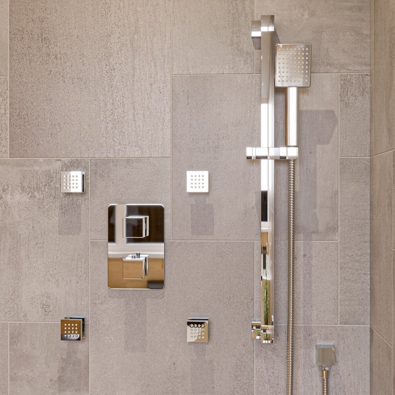 Complete Shower System with Rough in-Valve, Polished Chrome