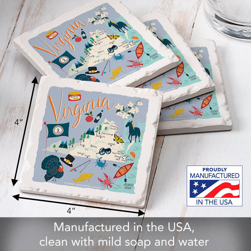 Sous-verres 4 pièces Virginia Home