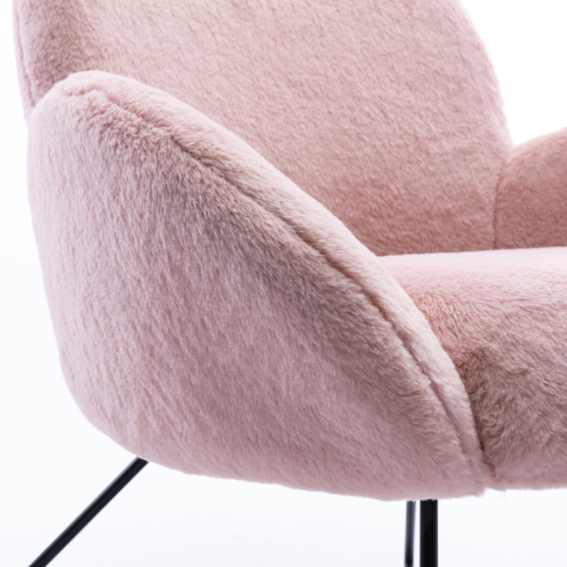 Chaise avec accoudoirs, Rose