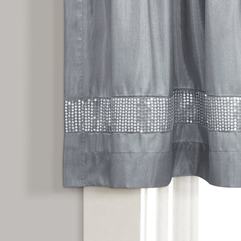Cantonnière sur mesure 84 po, Gris/argent