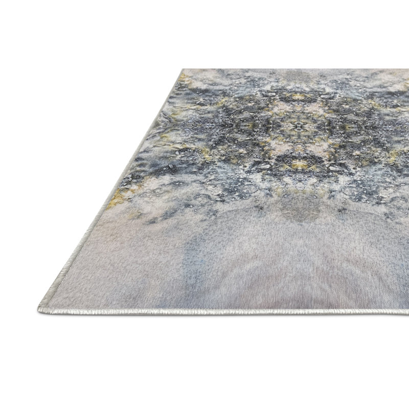 Heinecker Washable Floral Indoor Rug, Rectangle 5' x 7'