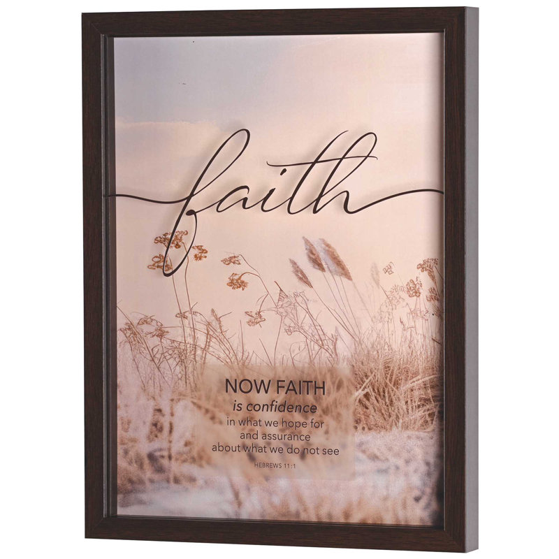 Art mural encadré, «Faith Is Confidence»