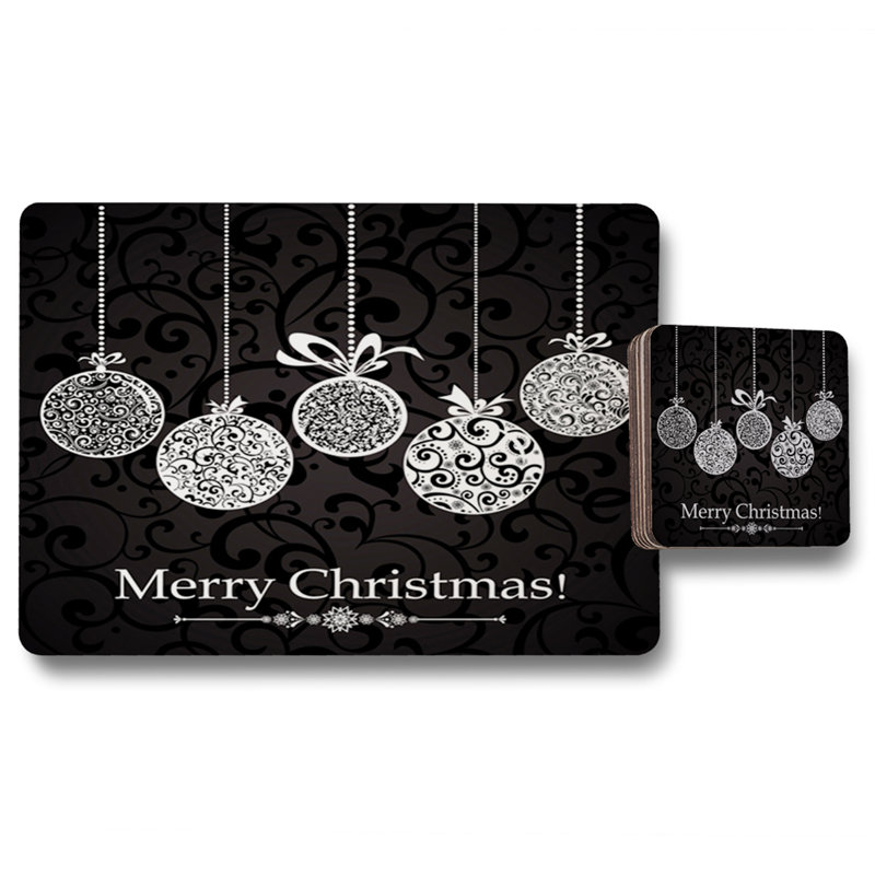 Elkins Polyester, Wood, Polyester Coated Hardwood Abstract Rectangle Placemat, Coaster