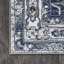 Tapis moderne persan rétro à motif de médaillons gris clair / bleu marine Lawton-228272161