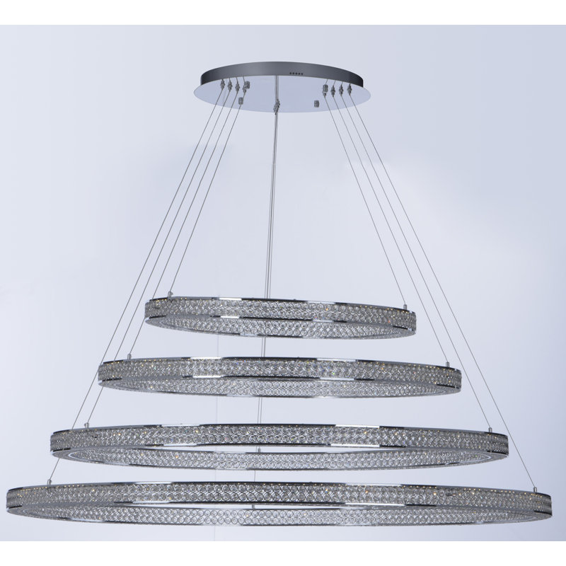 Ambrose 14 - Light Dimmable LED Tiered Chandelier