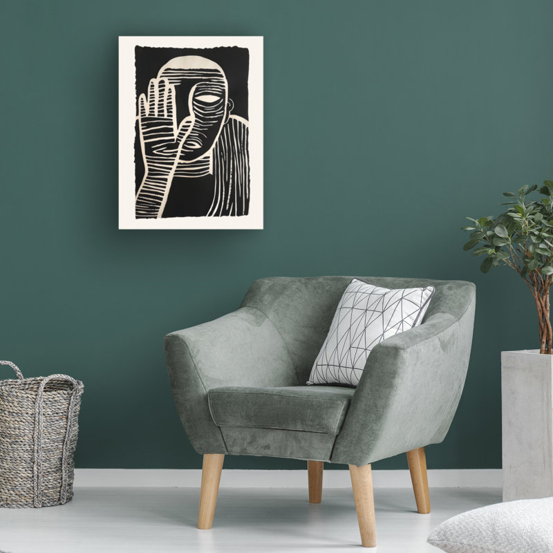 Art sur toile abstrait bolognais, Andreas Magnusson, H 19 po x l 14 po