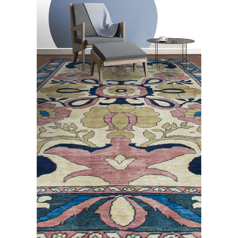 Hand-Knotted High-Quality Pink Area Rug