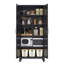 Armoire garde-manger moderne 71 po, armoire de rangement en métal avec portes et tablettes réglables pour la chambre à coucher, le salon et la cuisine-2037888996