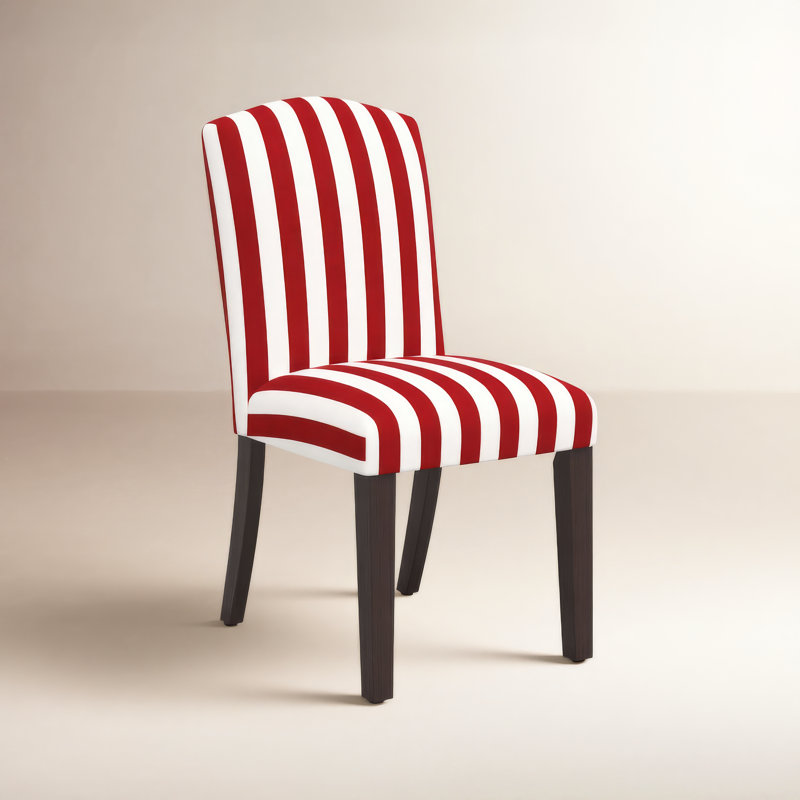 Chaise Estrela, Rayures Oxford bleu marine, Noir