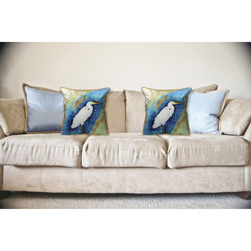Coussin intérieur/extérieur Great Egret, Grand