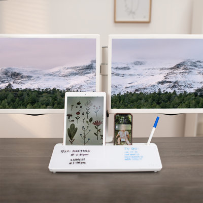 Tableau blanc effaçable à sec avec rangement caché 16 po x 7 po VIVO