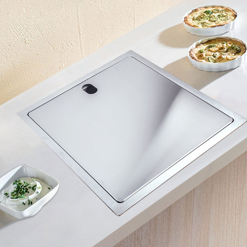 16.9'' W Drop-In Single Bowl Stainless Steel Kitchen Sink w/ Faucet