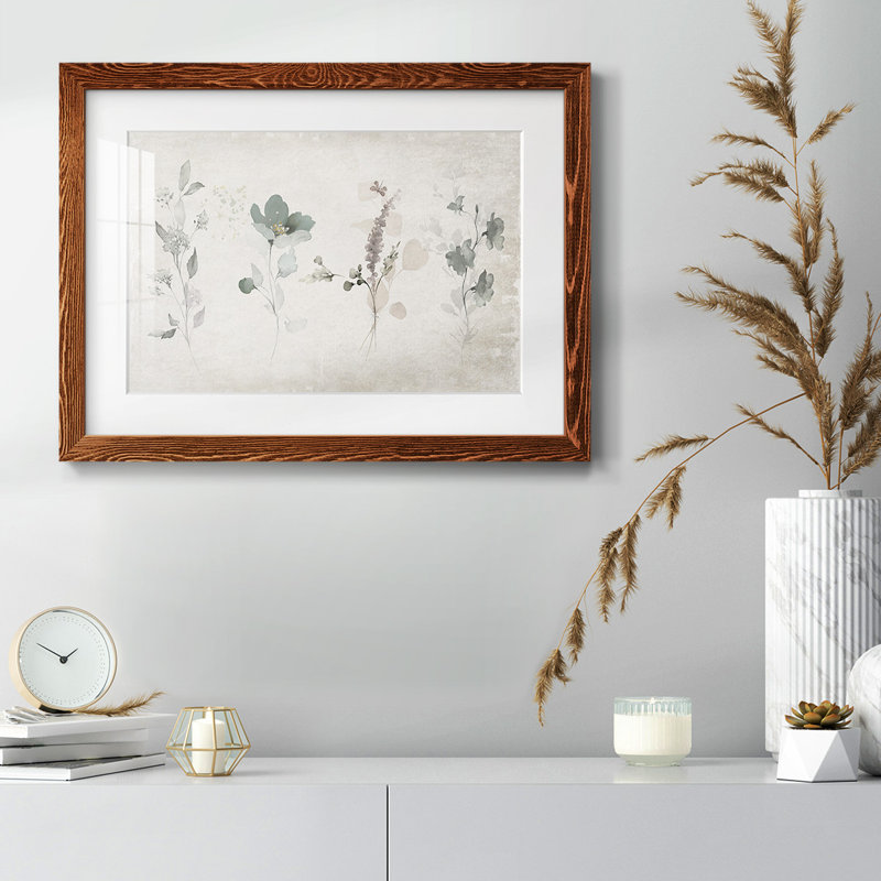 Arrangement rétro - impression encadrée rustique avec tableau mat, Érable