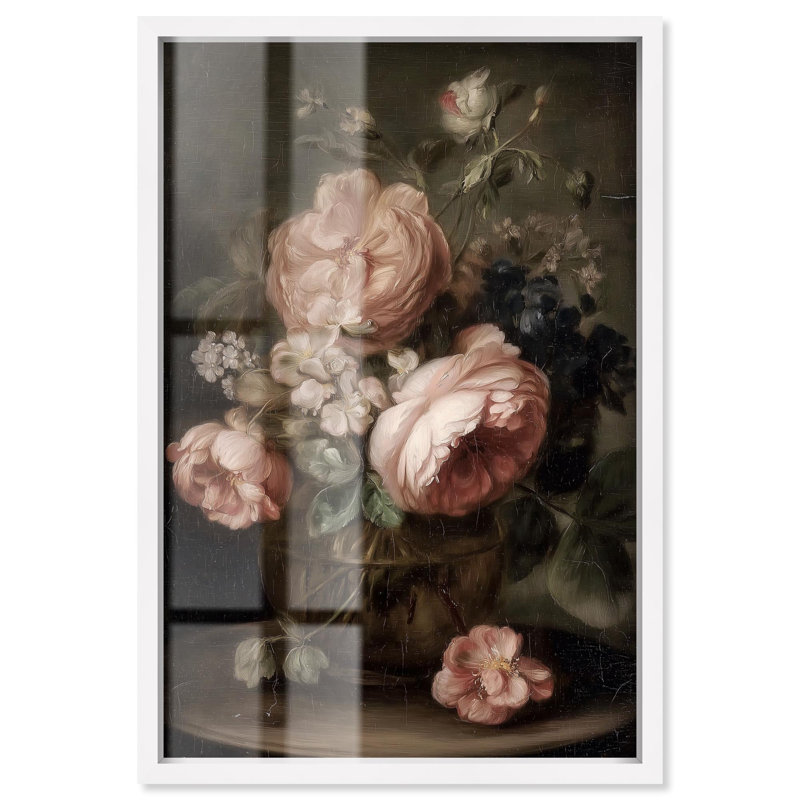 «Peony Rhapsody II Shadowbox Print» par Art Remedy, H 55 po x l 37 po, Blanc