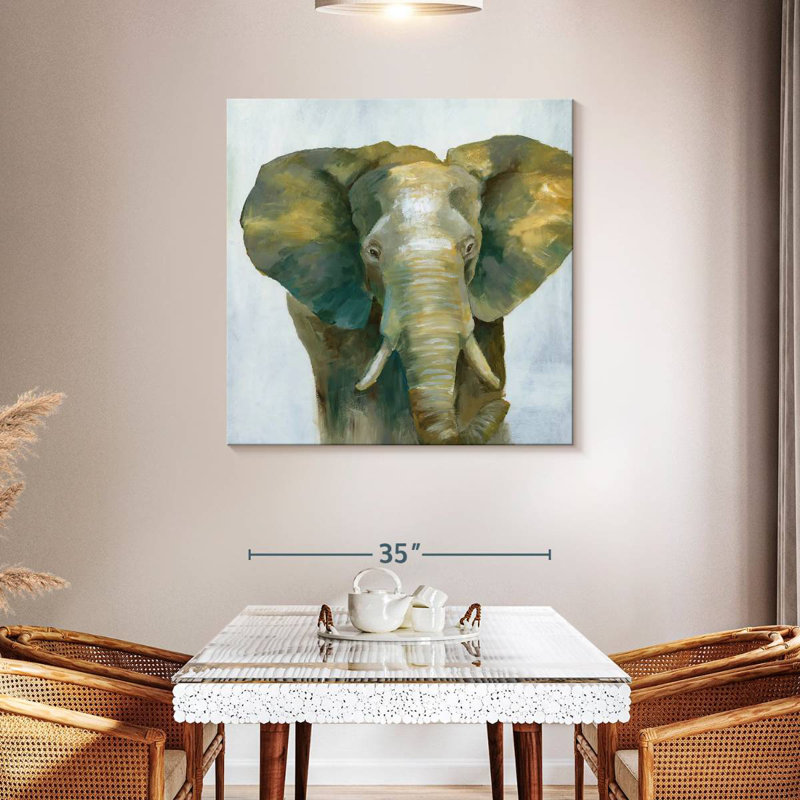 Brampt Jade Elephant, 39" H x 39" W
