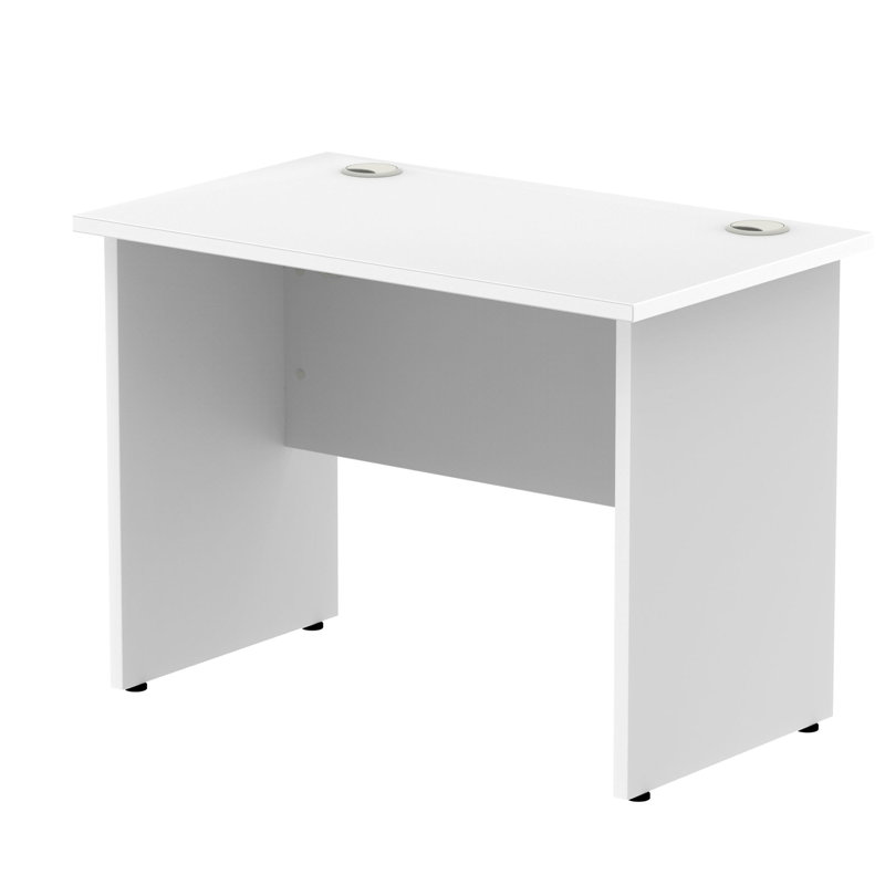 Impulse Computer Desk, White, 73cm H x 100cm W x 80cm D, White