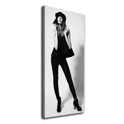 Woman In Black - Wrapped Canvas Print