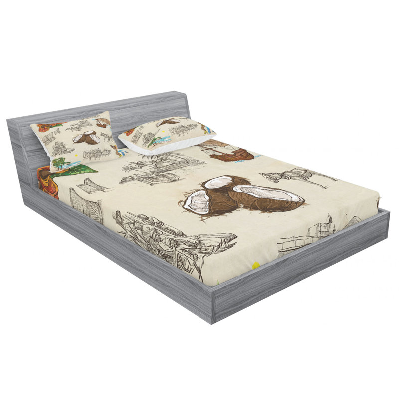 Microfiber Sheet Set, Queen Sheet Set with Fitted Sheet