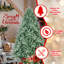 4 pi - Arbre de Noël teinté avec 592 pointes en PE + PVC - Arbre unique avec des branches articulées, assemblage facile, support en métal stable, décoration des Fêtes accrocheuse-1181079408