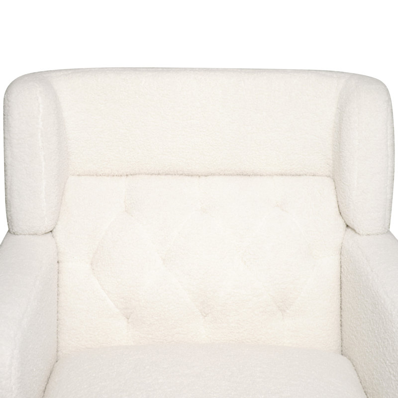 Chaise d'appoint rembourrée Charvae, Nounours beige incorrect