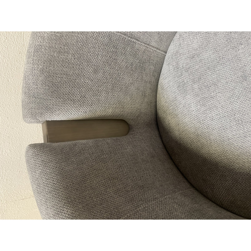 Fauteuil rembourré en velours Portledge, Gris