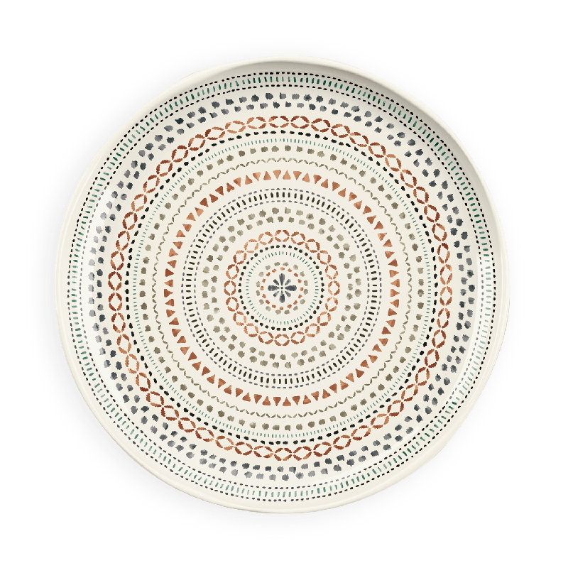 Desert Mandala 10.5" Melamine Dinner Plate Set