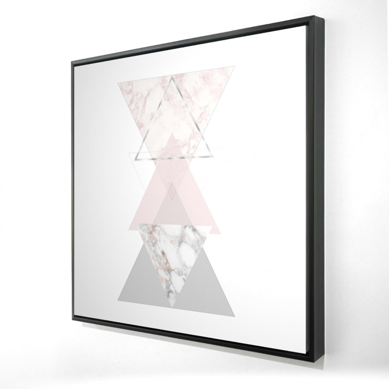 Geometric Art Canvas | Minimalist Bedroom Framed Decor