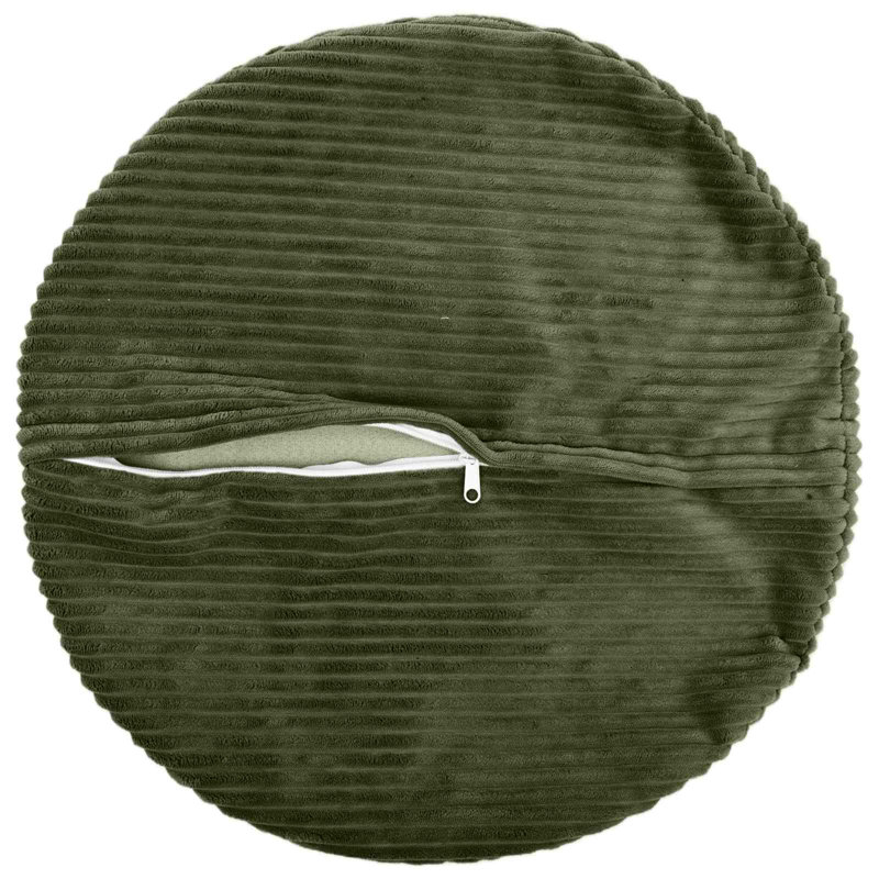 Indoor / Outdoor Green Round Cushion Cover