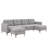 110" L-Shape Convertible Sectional Sofa Couch With Movable Ottoman, Convenient Storage Pockets, Velvet Upholstery Sofa-1248554585