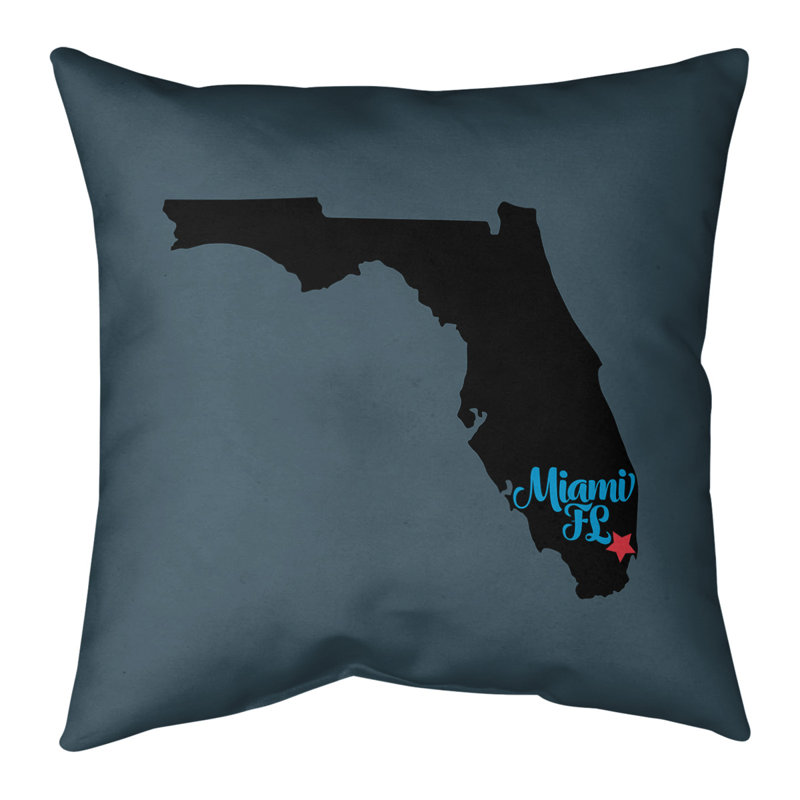 Cotton Blend Reversible Pillow Cover, 26" x 26", Dark Gray/Black, Miami