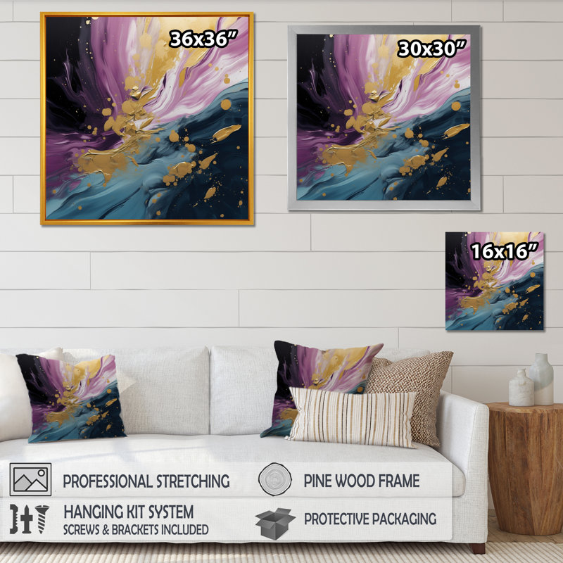 Impression sur toile, Cadre photo noir, H 16 po x l 16 po x P 1 po