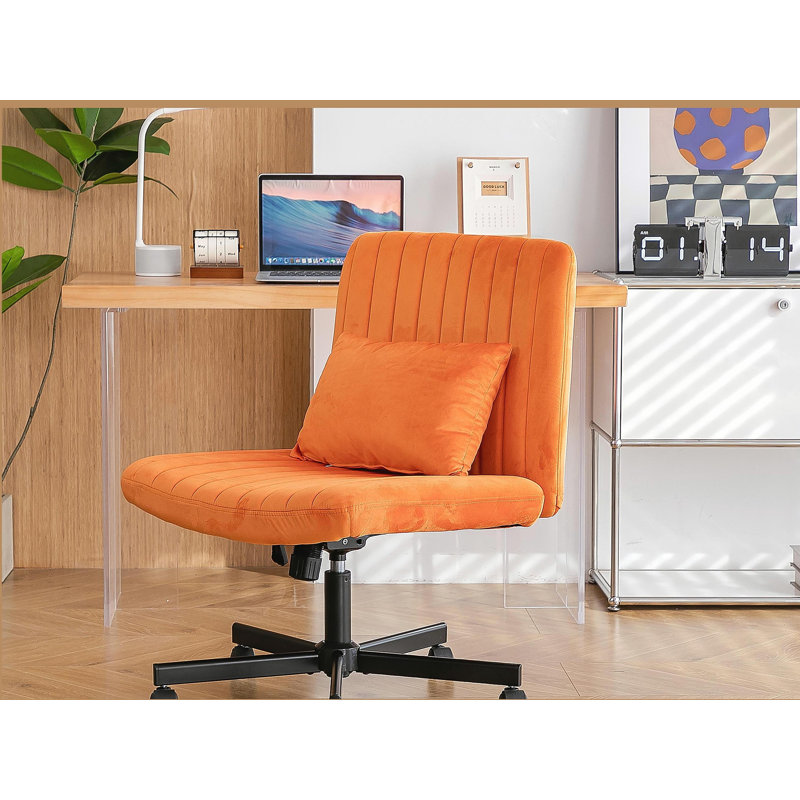 Chaise de bureau moderne, chaise de bureau d'ordinateur avec tissu en lin, Yellow Linen