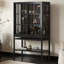 Black Solid Wood+Tempered Glass Display Cases
