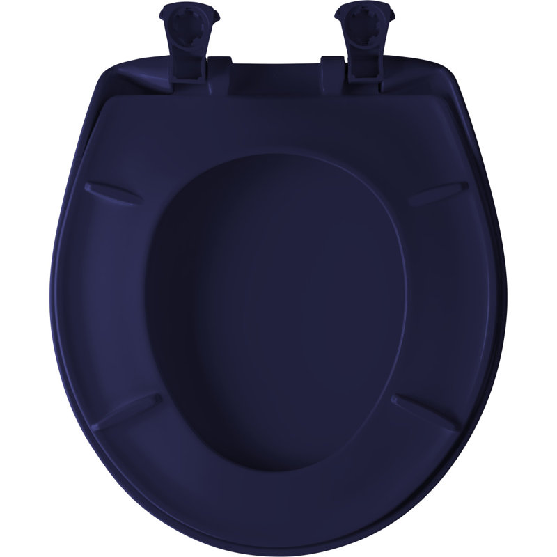 Siège de toilette rond en plastique, Bleu colonial