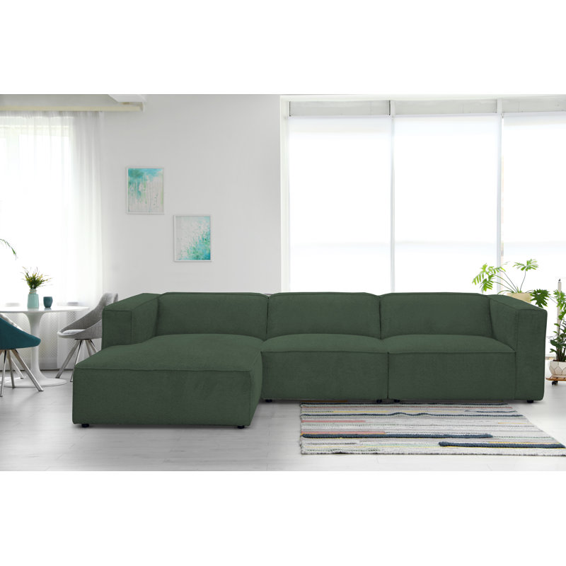 MARCEL 4 Seater Corner Sofa , Left-hand corner sofa, Blue