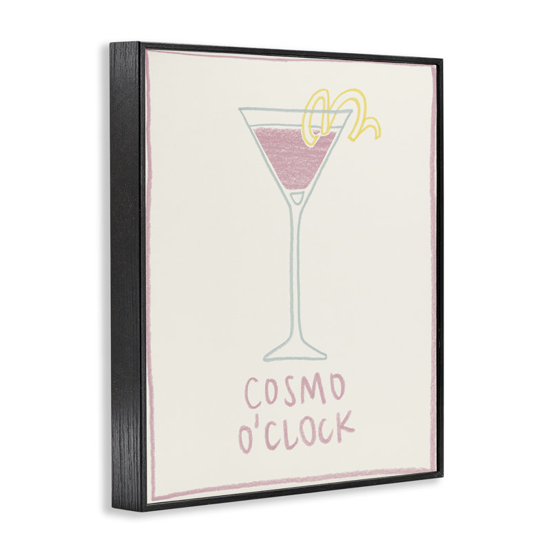 Giclée encadrée Minimal Cosmo O'Clock, design par Grace Popp, Giclée encadrée noir minuit, H 30 po x l 24 po