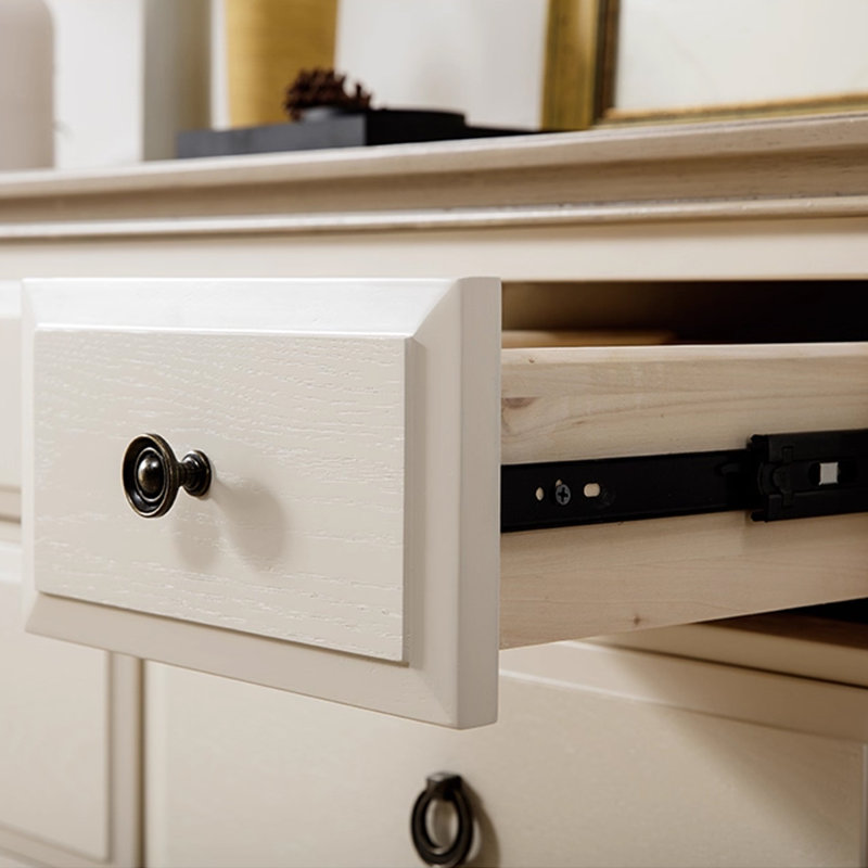 White Solid Wood Accent Cabinet
