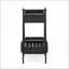 Bar Cart, Modern Industrial Iron with Wine Bottle Holders &amp; Wheels | Black | Iron
