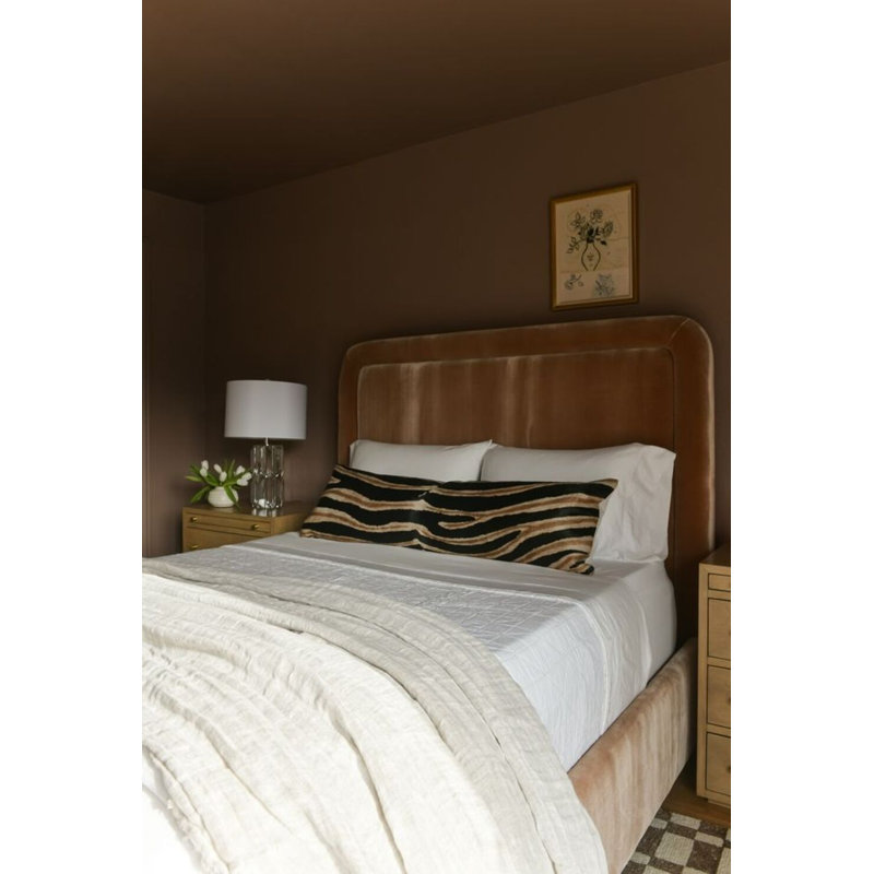Kit Upholstered Bed, King, Brown